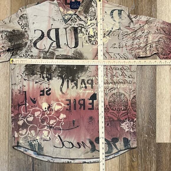 Tommy Bahama Indigo Palms Mens All Over Print Long Sleeve Button Down Shirt XL - Picture 6 of 7